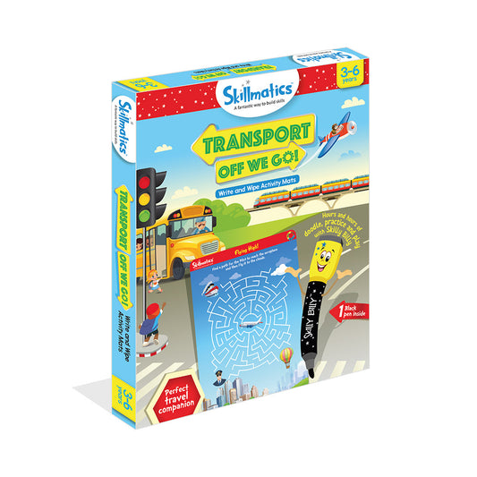 Skillmatics Transport Off We Go - Fun Activities to Teach Kids About 30+ Transport Vehicles