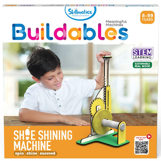 Skillmatics Buildables Shoe Shining Machine - Kids Learn Scientific
